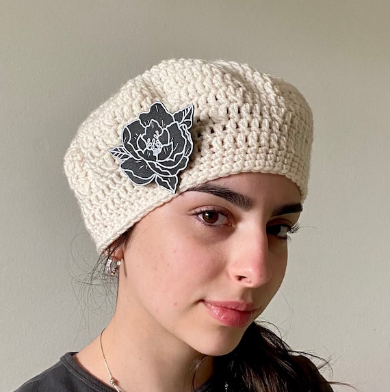 Basco in lana color panna a uncinetto cappello invernale | Etsy Italia