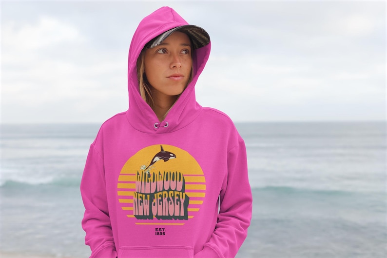 Wildwood, NJ "Groovy Icon" hooded sweatshirt immagine 1