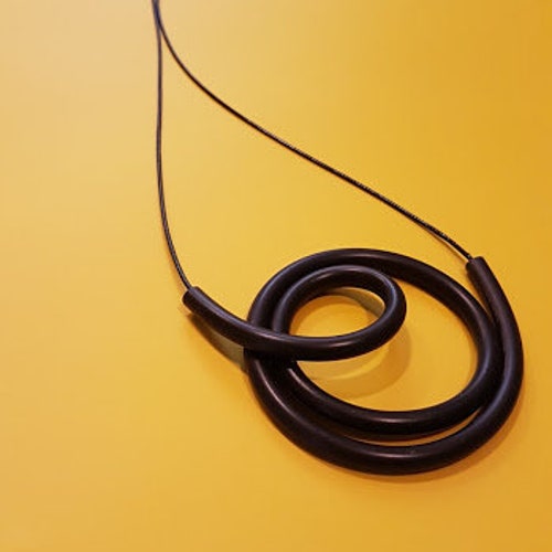 Black Statement Necklace One of a Kind Necklace Black Etsy