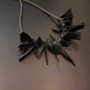 Black statement necklace, black extravagant necklace, black chunky necklace, black asymmetric necklace, black rugged necklace, free shipping