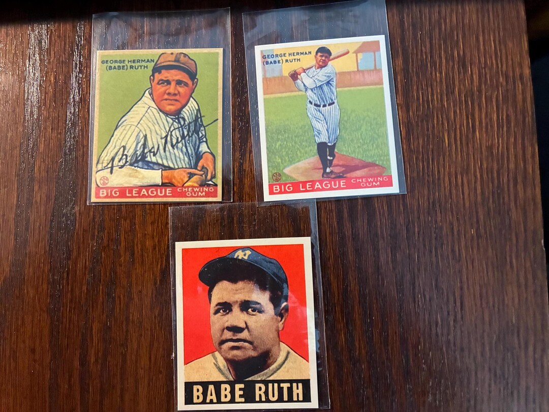 Babe Ruth Reprint Vintage Cards - Etsy