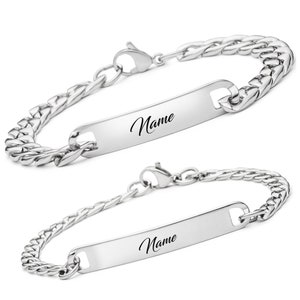 Partner bracelets, personalized with your desired text Bracelets for couples / love bracelets with engraving, individual jewelry for men and women image 1