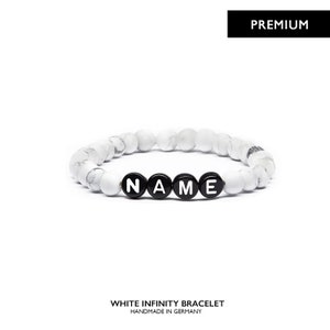 Partnerarmbänder, Personalisiert mit deinem Wunschtext Armbänder für Paare / Liebesarmbänder mit Perlen, Individueller Schmuck für Mann Frau zdjęcie 9