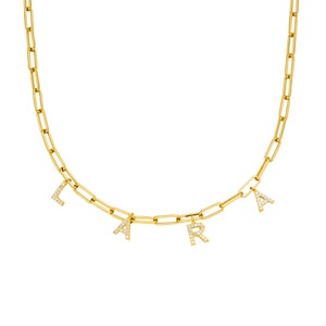 Cadena de letras I cadena con nombre I collar mujer I cadena con nombre de acero inoxidable de alta calidad plata I cadena con el nombre deseado
