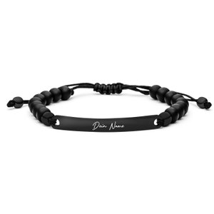 Partner bracelets, personalized with your desired text bracelets for couples / love bracelets with engraving, STOLE BLCK Limited Edition