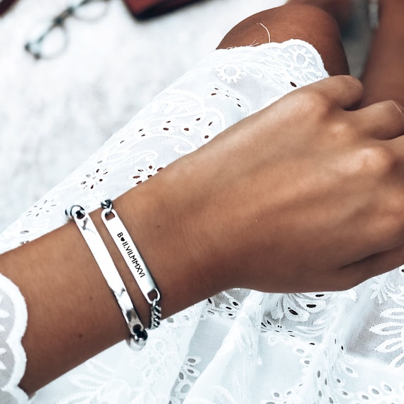 Partner Bracelets Personalized With Your Desired Text Bracelets