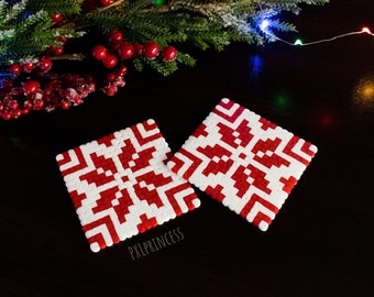 クリスマス hama Pixel Plant in a Pot Nerdy Xmas Tree Home Decor Perler Beads Hama