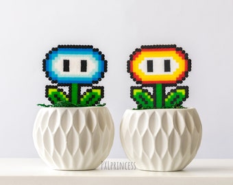 鉢植えのピクセル植物 ファイアフラワー＆アイスフラワー パーラー