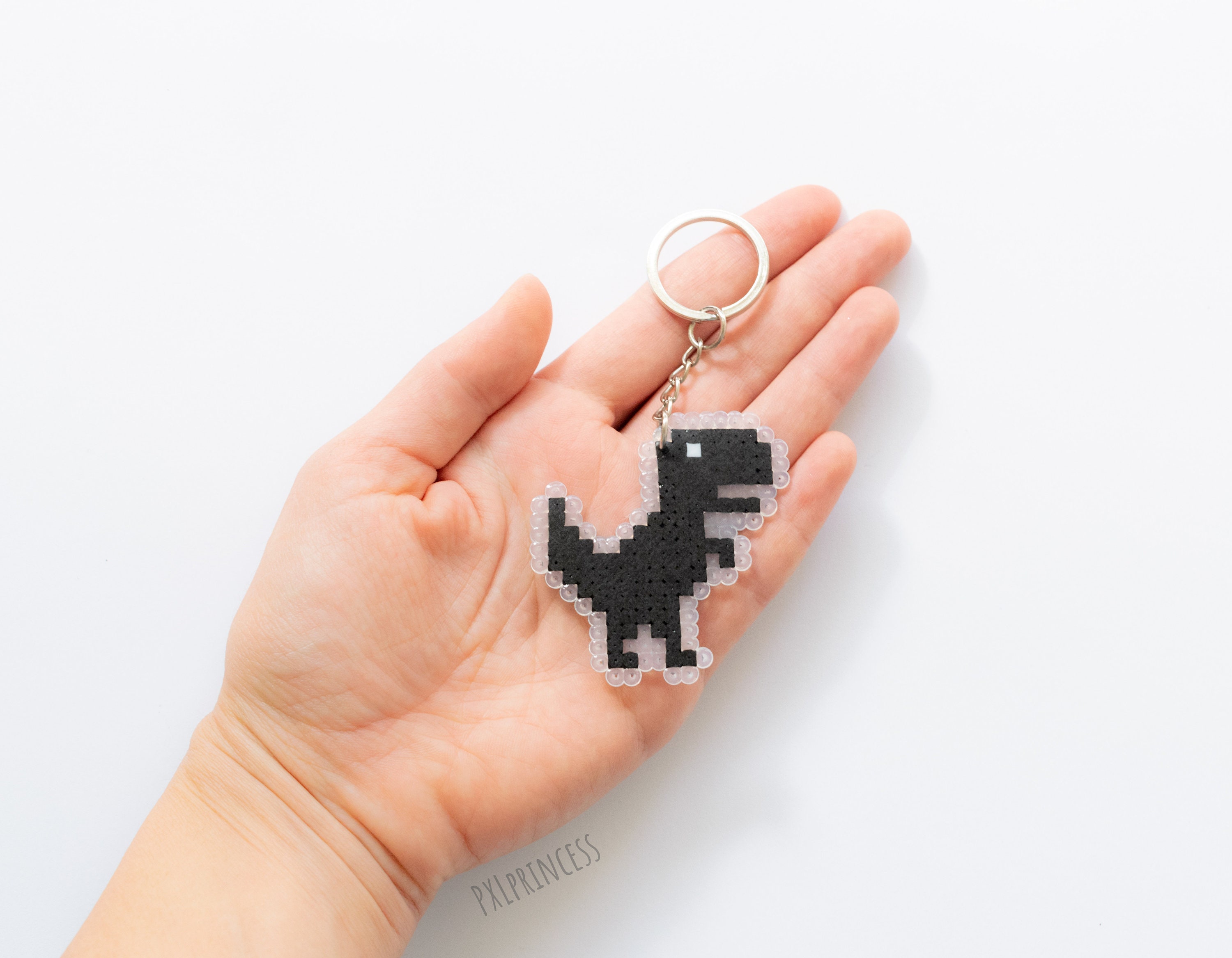 T-rex Run Pixel Art Magnet Offline Dino 8 Bit Chrome -   Perler beads  designs, Pearl beads pattern, Easy perler beads ideas