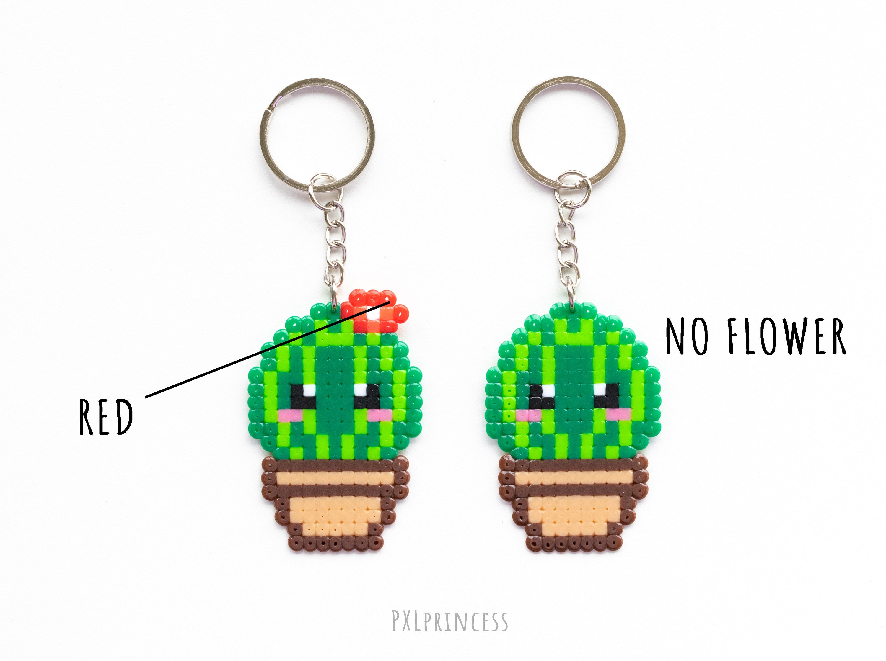 Cacti llavero suculento Perler Hama cuentas 8bit Kawaii cactus jardín ...