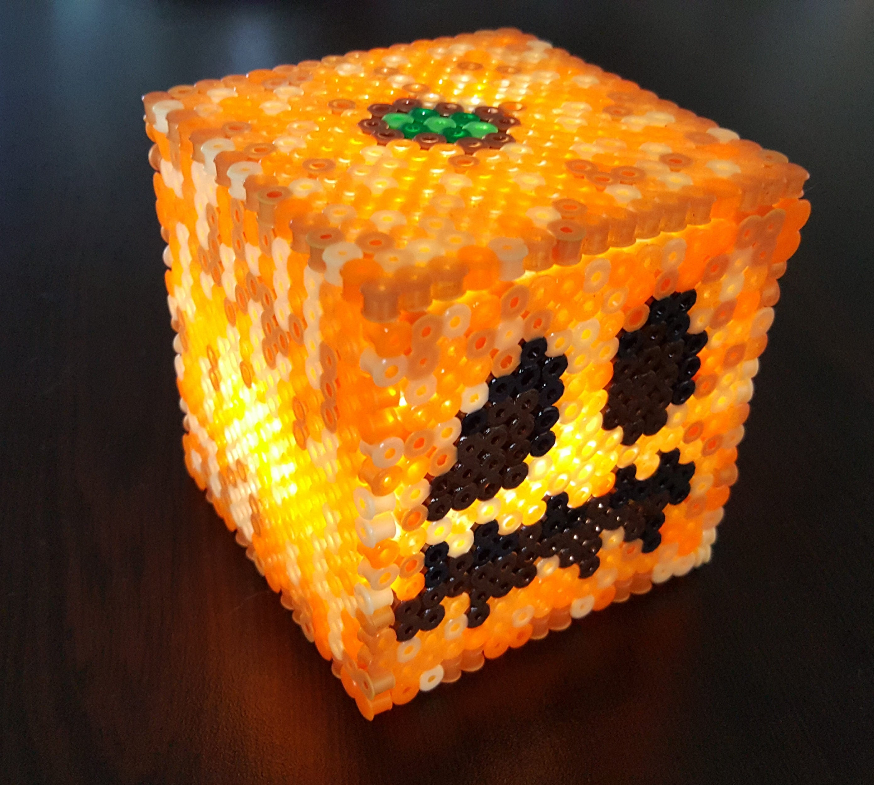 Glowing Pumpkin Jack O Lantern Minecraft Inspired 3d Lantern 8 Etsy