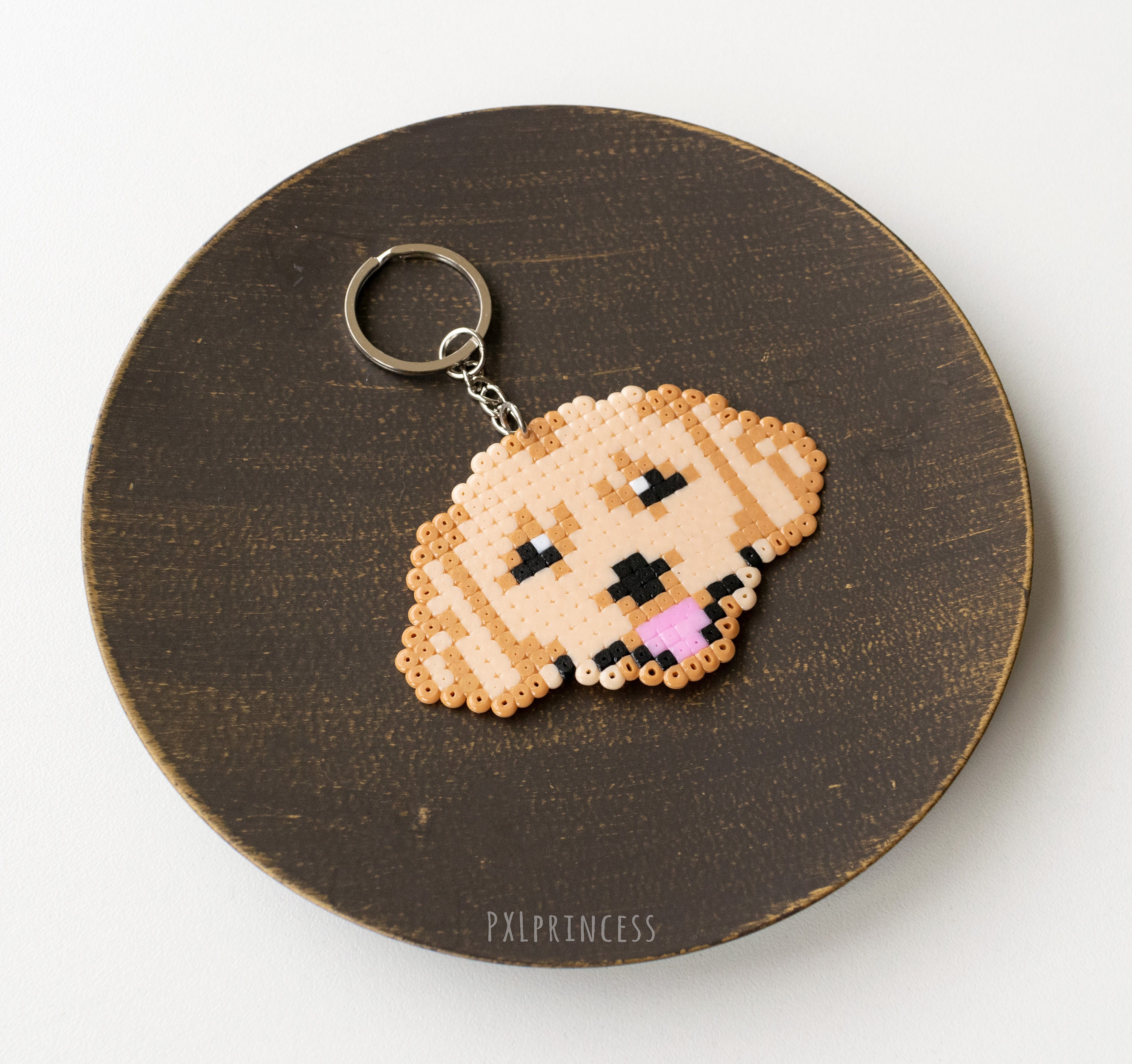 Corgi Dog Keychain Pixel art Corgi butt 8 bits Shiba Golden retriever Husky Bulldog Labrador Hama Perler perles Etsy France