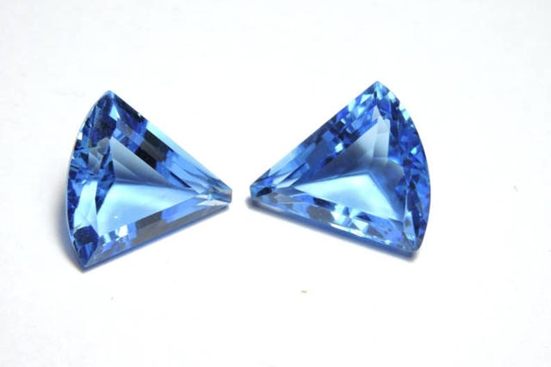 2 Pcs Very Beautiful Tanzanite Blue Quartz Faceted Fancy Shaped Loose Gemstone Size 18X18 MM