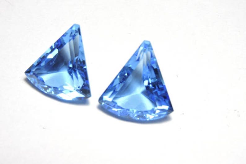 2 Pcs Very Beautiful Tanzanite Blue Quartz Faceted Fancy Shaped Loose Gemstone Size 18X18 MM