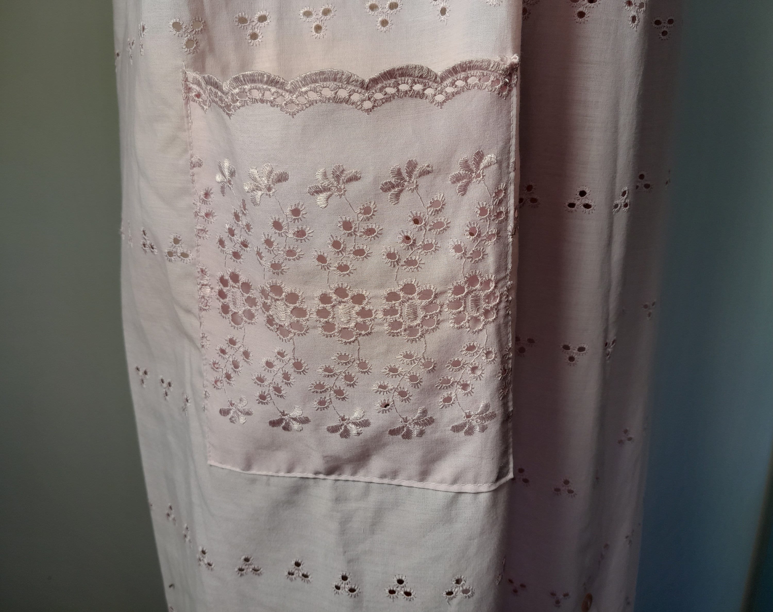 Dentelle Broderie Anglaise Vintage - 3,60 M De Long - Blanc - Pour Couture Et Confection