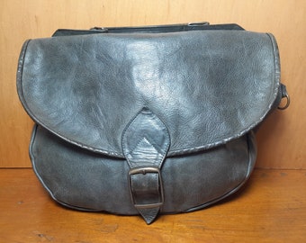 Vintage VERY LARGE Leather Mr. Christian Cross Body Clutch Very Sturdy Leather Bag ~ Environment Friendly