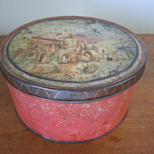 Antique 1891 - 1910 RARE Australian Joyce Biscuits Ltd Tin Litho Collectors Australiana History
