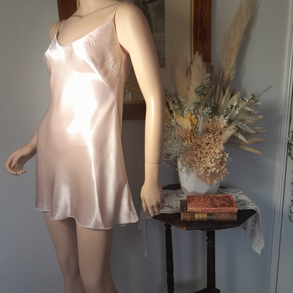 Liquid Satin Vintage Slip Dress Blush Negligee