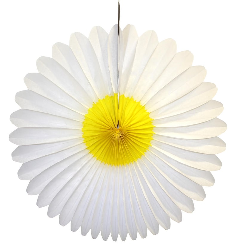 Hanging Tissue Paper Daisy Flower Decorations Set of 3 1320 Etsy