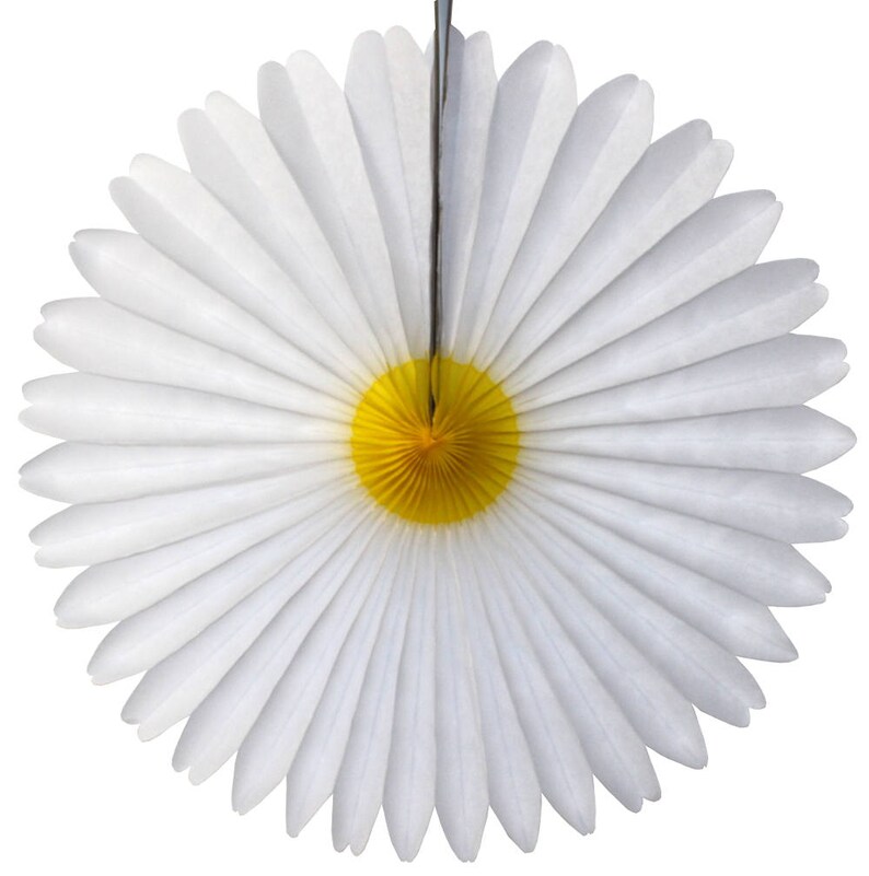 Hanging Tissue Paper Daisy Flower Decorations Set of 3 1320 Etsy