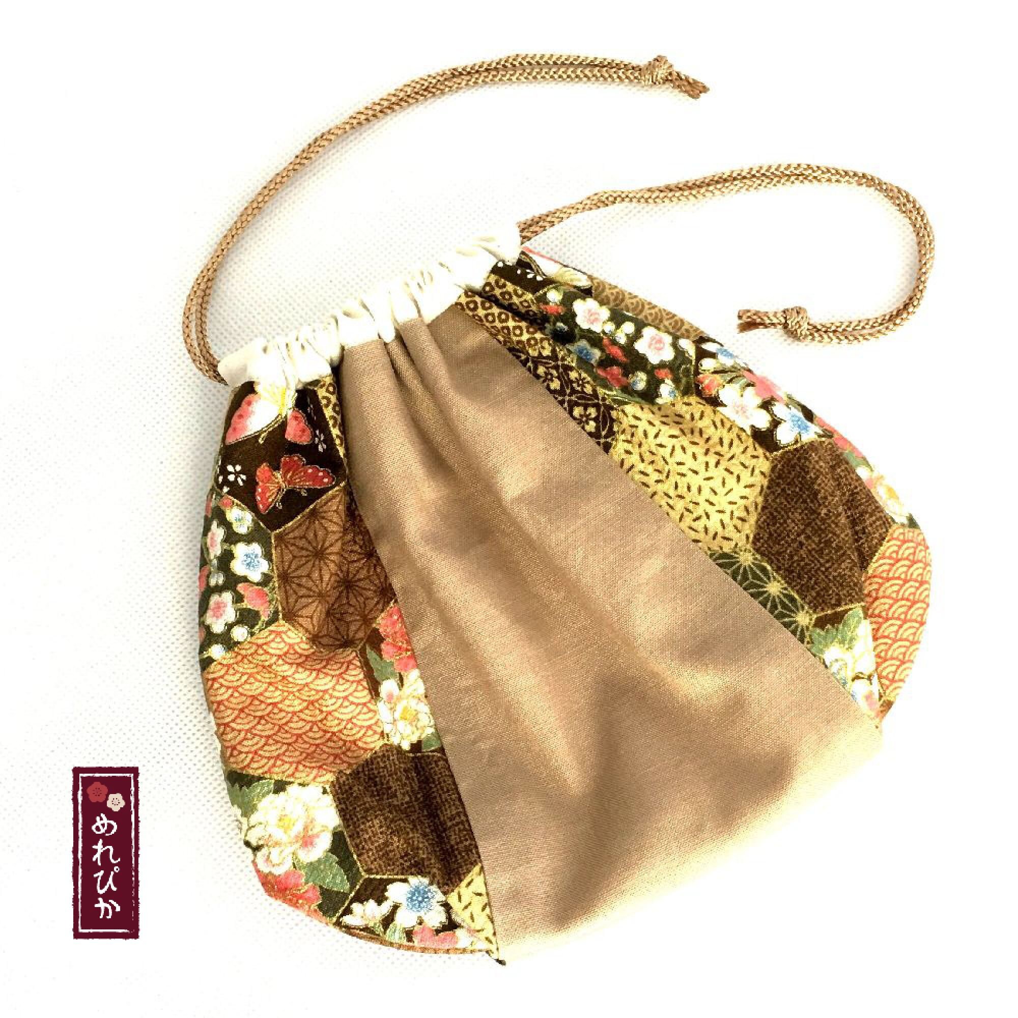 Japanese Drawstring Bag Small Size Japanese Style Patterns Etsy