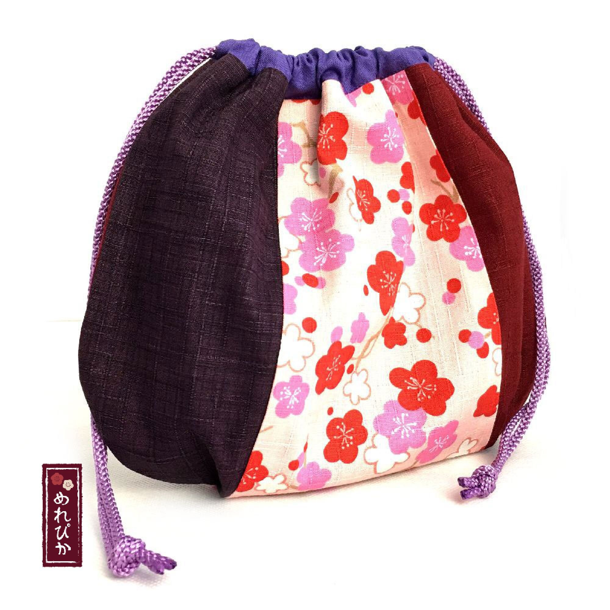 Japanese Drawstring Bag Medium Size Japanese Style Patterns Etsy