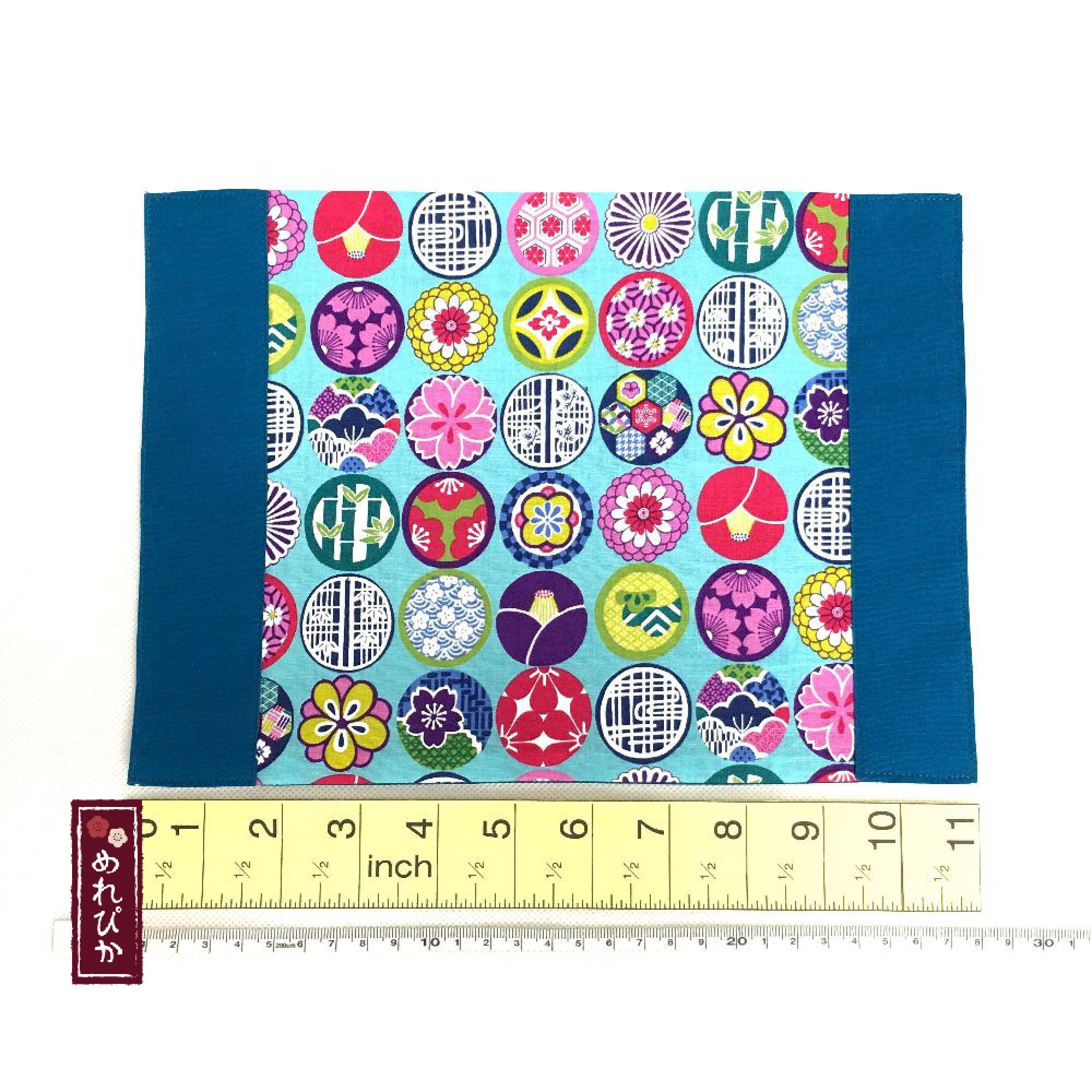 Cafe Tea Mat Japanese style fabrics Floral Blue W 11.02 Etsy