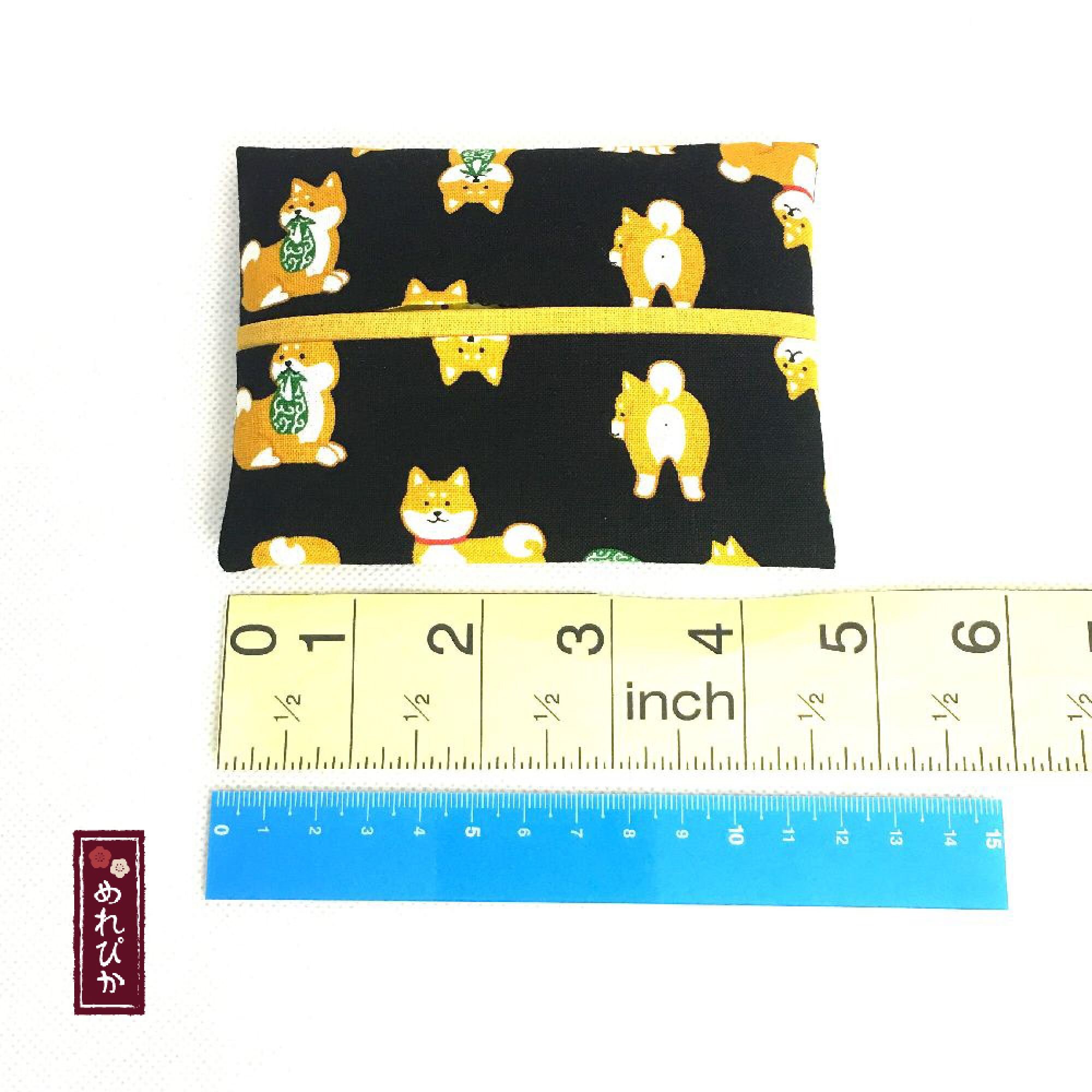 Pocket Tissue Cover Japanese fabrics Cotton Traditional SHIBA Dogs Ivory Tissue Cases Holders