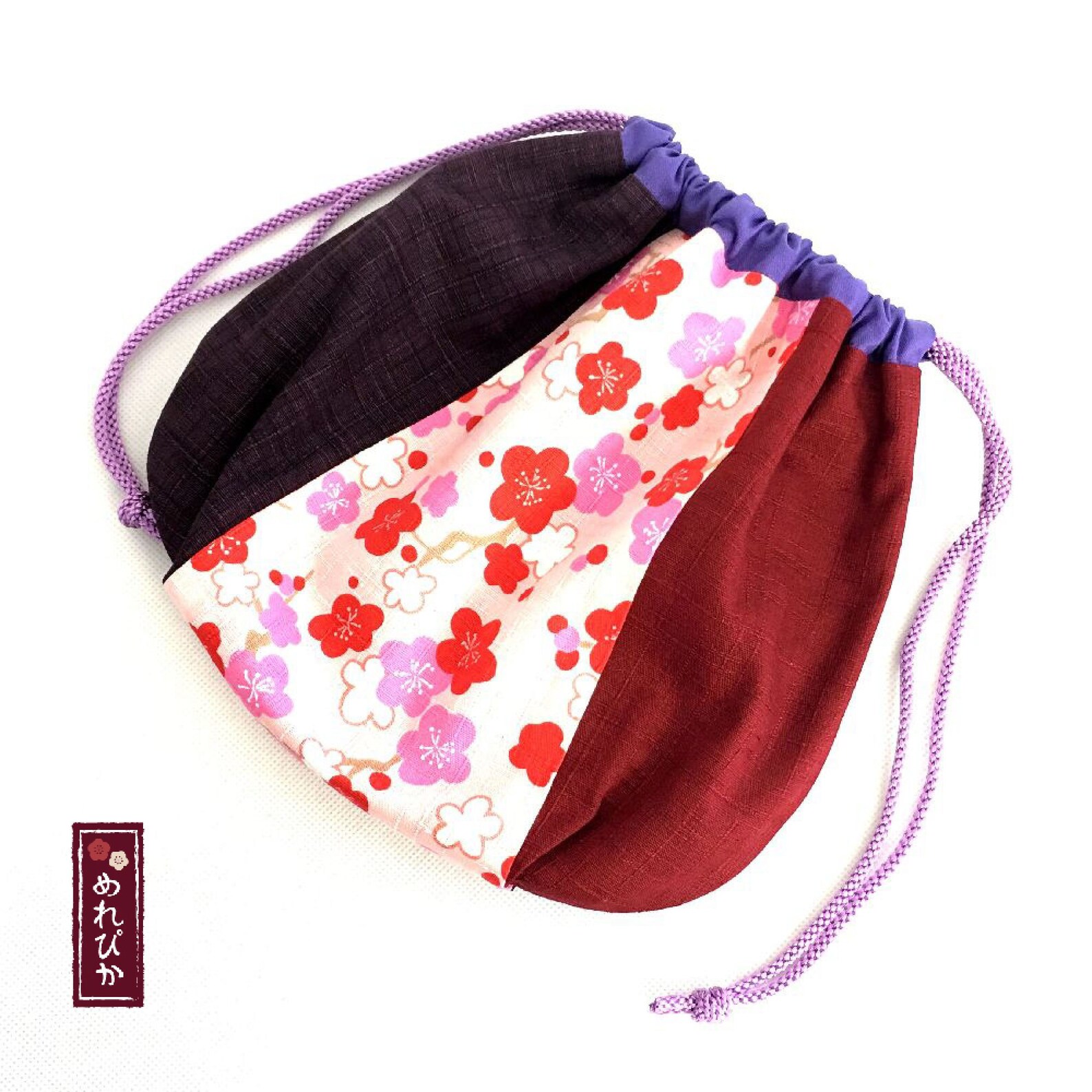 Japanese Drawstring Bag Medium Size Japanese Style Patterns Etsy