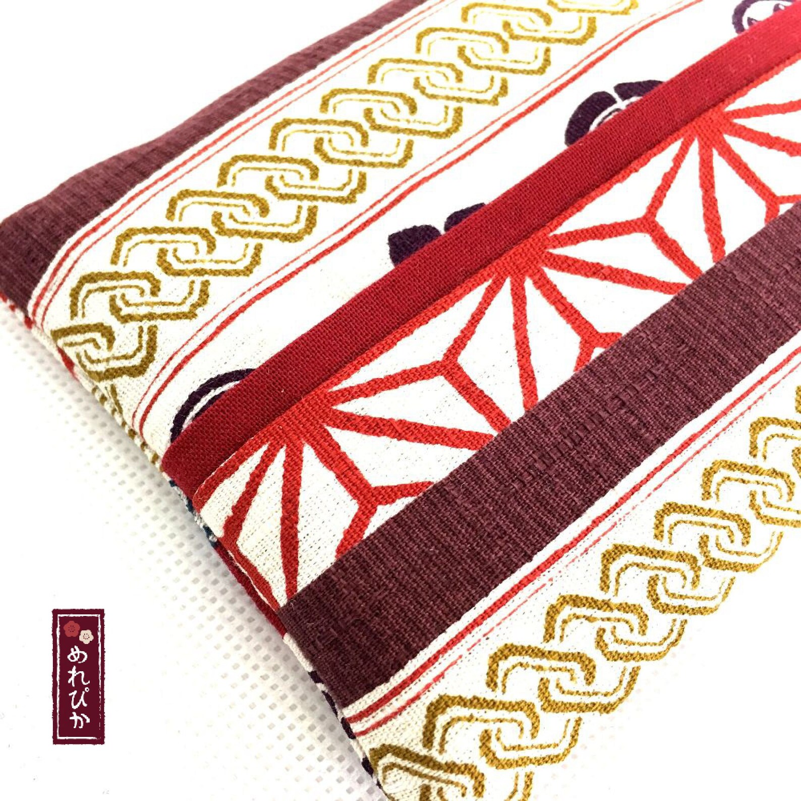 Pocket Tissue Cover Japanese Fabrics Cotton Traditional Red Etsy