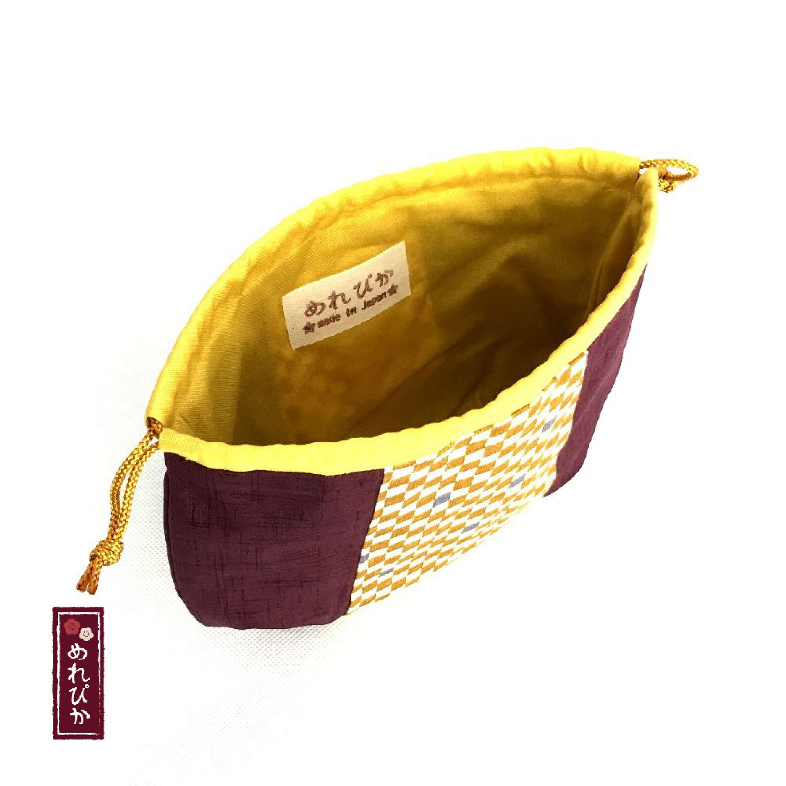 Japanese Drawstring Bag Small Size Japanese Style Patterns Etsy