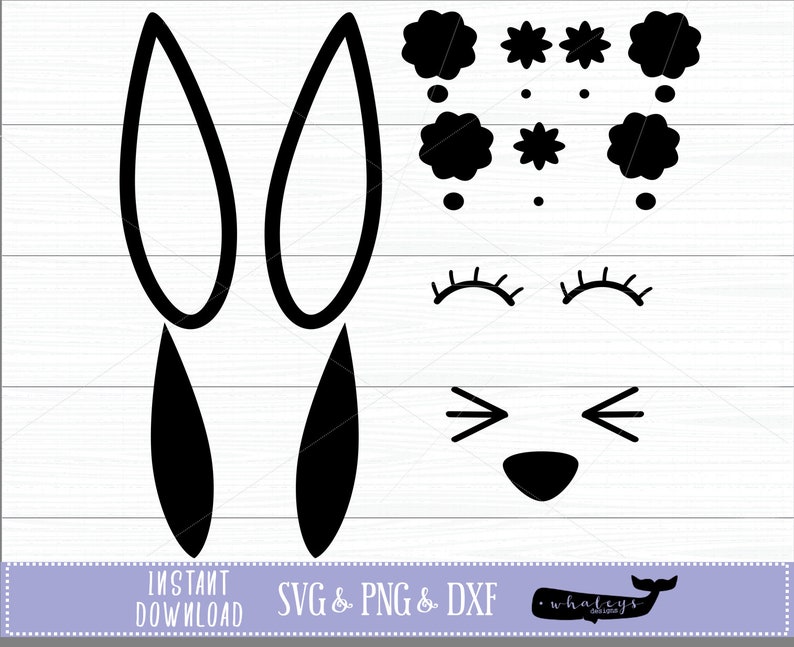 Download Bunny Face SVG Rabbit PNG Bunny Head DXF Easter Cut File ...