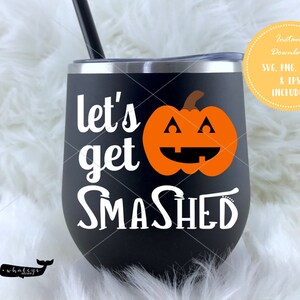 Vamos a conseguir SMASHED SVG, PNG, Pumpkin Clipart, Halloween DXF, Cortar archivos para silhouette, Cricut y otras máquinas, diseño de otoño