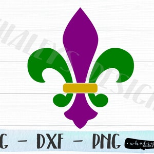 Fleur De Lis SVG, Mardi Gras DXF, Nova Orleans png, NOLA Vector Art, Bourbon Street Clip Art, arquivo de corte de design de festa