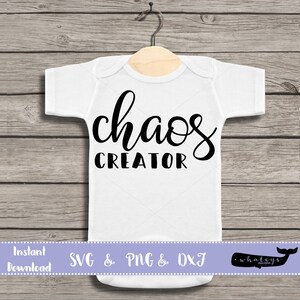 Chaos Creator SVG PNG and DXF Cut Files, Baby Vector Art, Child/Kid Clip Art, Chaos Coordinator