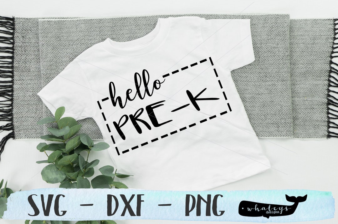 Hello Pre-k SVG Back to School PNG School DXF Kindergarten - Etsy