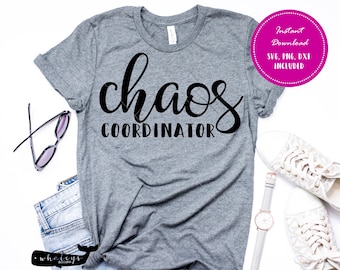 Chaos coordinator SVG PNG and DXF files.  Silhouette and Cricut Cutfiles.  Chaos ClipArt.