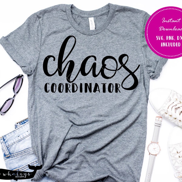 Chaos coordinator SVG PNG and DXF files.  Silhouette and Cricut Cutfiles.  Chaos ClipArt.