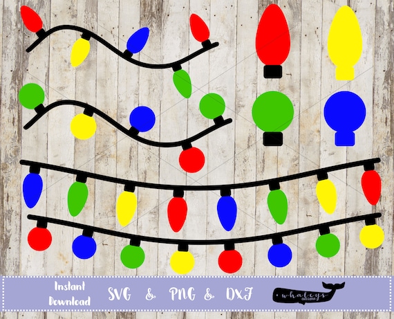 Download Free Christmas Lights Svg String Of Lights Png Light Bulb Clip Etsy SVG DXF Cut File