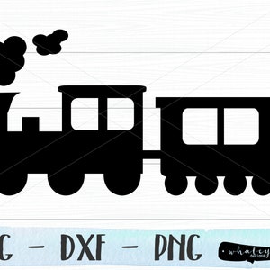 Tren SVG, Choo Choo DXF, Ferrocarril PNG, Diseño para niños, Decoración de vinilo para habitaciones infantiles, Arte vectorial de viaje, Imágenes prediseñadas de aventura, Archivo de corte alrededor del mundo