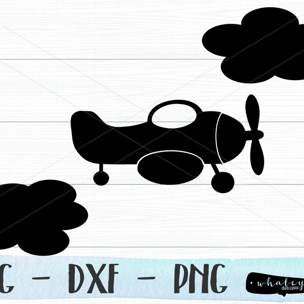 Airplane SVG, Plane DXF, Flying PNG, Kids Design, Child Room Vinyl Decor, Travel Vector Art, Adventure Clip Art, Around the World Cut File