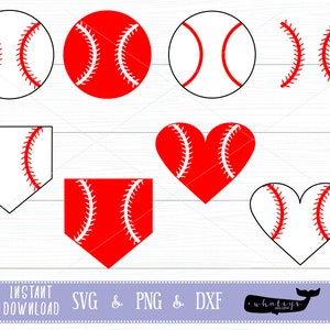 Baseball SVG, Herz Baseball PNG, Love Ball DXF, Base Cut Datei, Home Plate Vektor Art, Diamant Clip Art, Feld