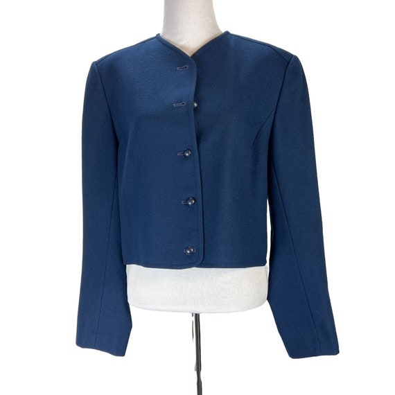 Pendleton Jacket Womens 14 Blue Wool Short Collar… - image 1
