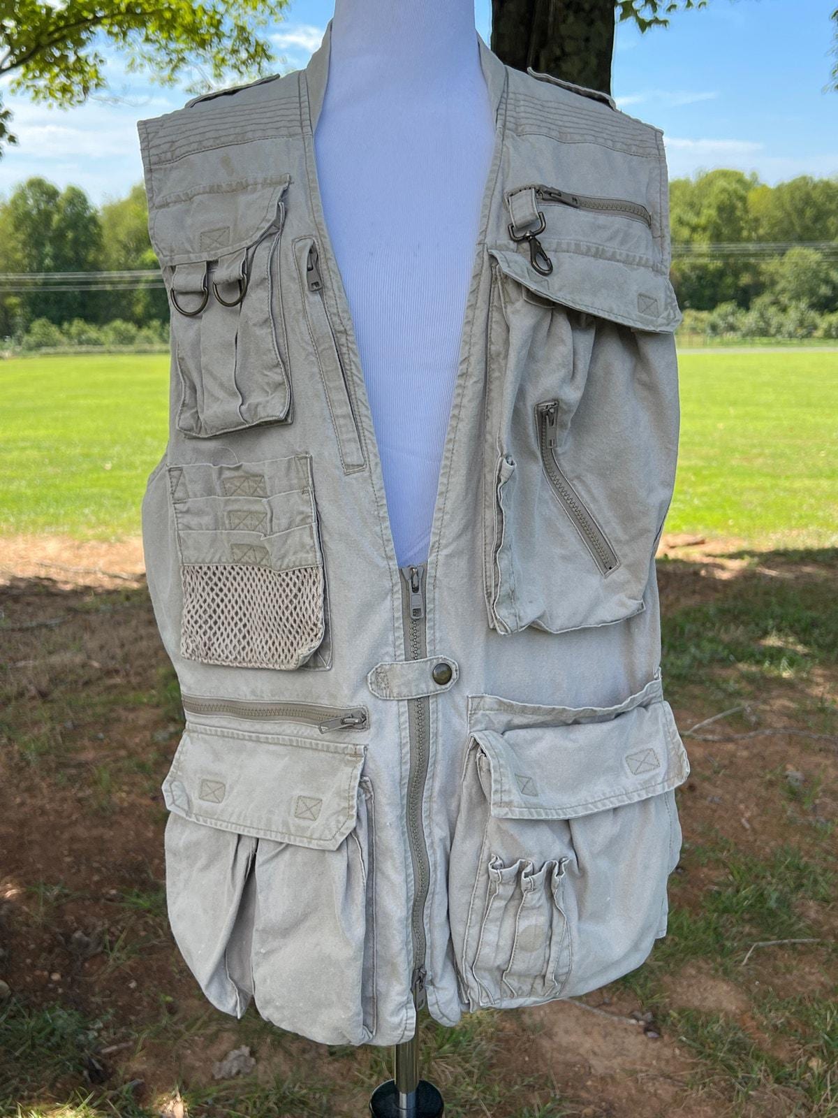 トップス 80s vintage banana republic vest ventile VINTAGE Banana Republic Vest Mens Large Beige Safari Utility