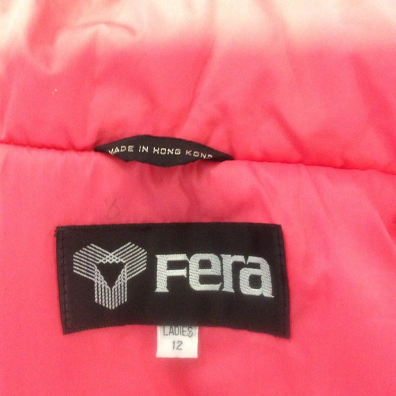 Vintage FERA Skiwear Jacket Womans 12 Pink Snow S… - image 6