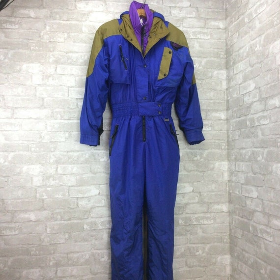 Vintage Mountain Goat Ski Suit Womans 8 Blue 1 Pie
