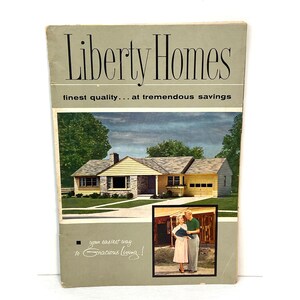 Catalogus vintage huisplannen Liberty Homes 1957 MCM Architecture