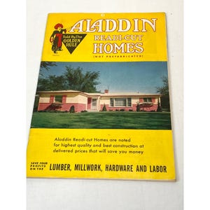 Catalogus vintage huisplannen Aladdin Redi Cut Homes MCM Architecture 1959