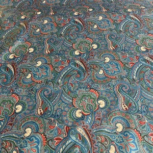 P Kaufmann Decorator Fabric Cotton Upholstery Roses Flourishes Chintz Vtg 90s image 4