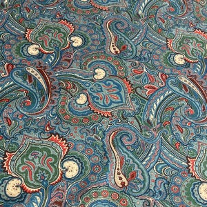 P Kaufmann Decorator Fabric Cotton Upholstery Roses Flourishes Chintz Vtg 90s image 5